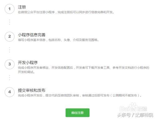 小程序注册步骤